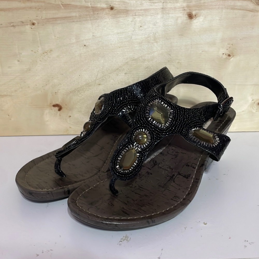 SimplyVera by Vera Wang Beaded Heeled Sandals